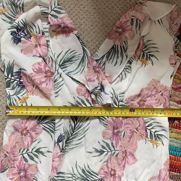 Privacy Please Tropical Floral Ruffle Maxi Dress with Slit - Picture 11 of 12